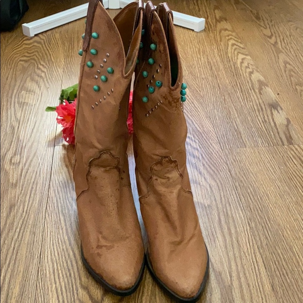 Brown cowgirl boots - Picture 4 of 8
